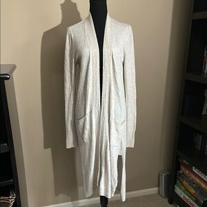 LOFT Cream Cardigan Sweater Open Front